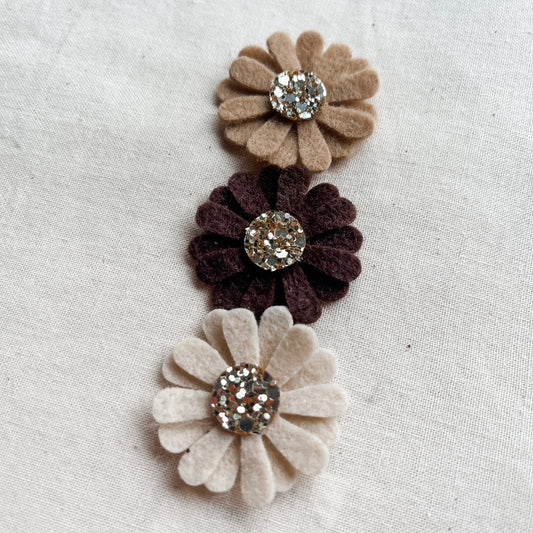 Multipack of 3 flower clips